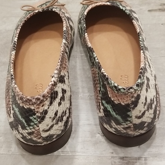 💕MADEWELL💕 Adelle Ballet Flat Snake Embossed Leather 8.5 NWOT - Picture 13 of 16